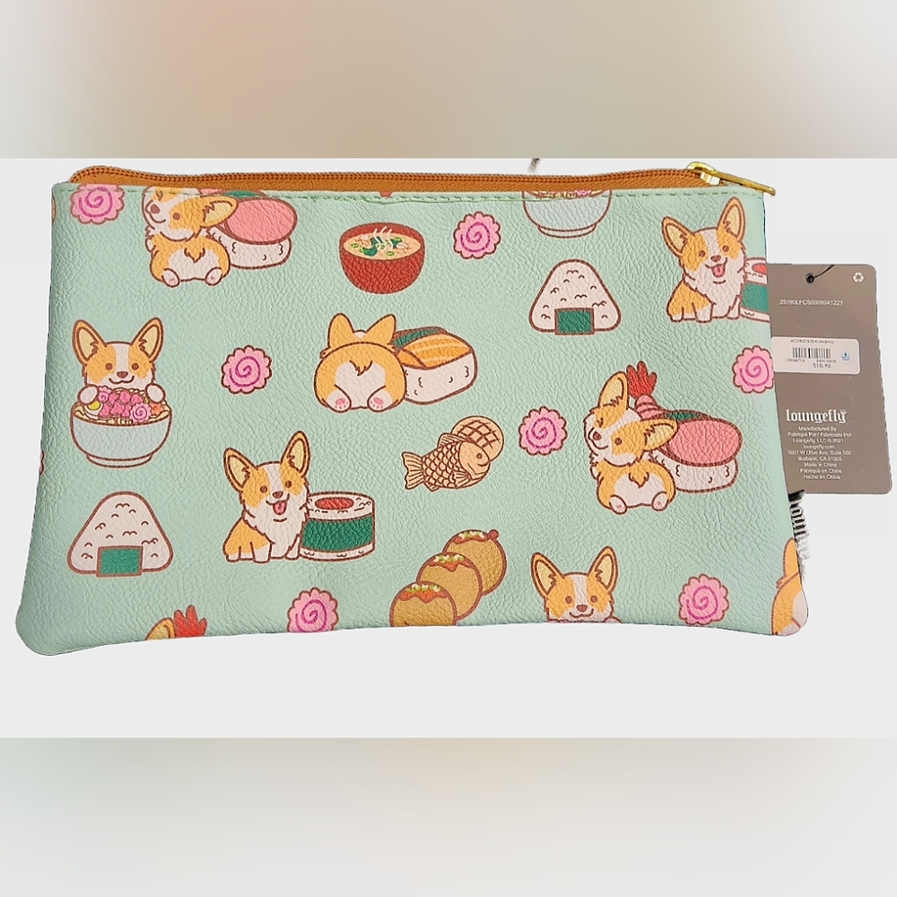 Loungefly Corgi Sushi Makeup Bag - Picture 2 of 7